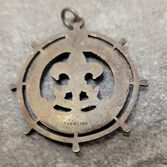 Boy Scout Early Sea Scout Quartermaster Medal STERLING 7742MM vintage - Picture 3 of 5